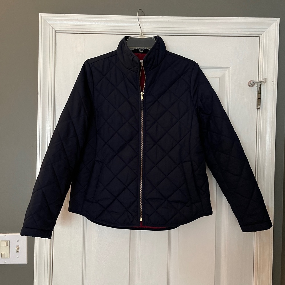 J. Crew Factory Women's Quilted Navy Jacket